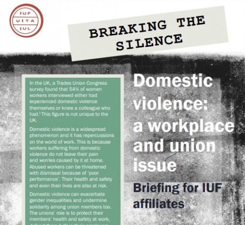 Breaking the silence – why domestic violence is a trade union issue