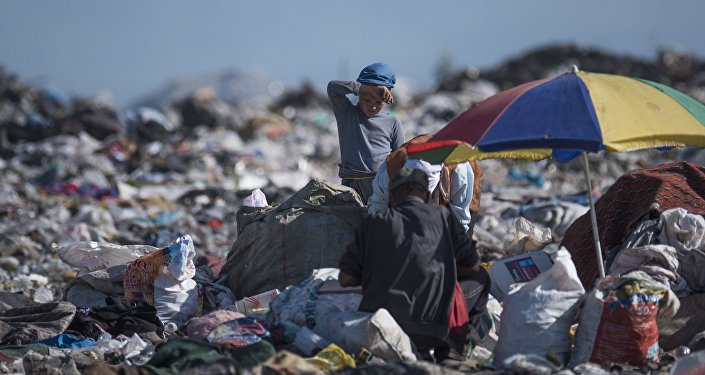 Мусорный полигон в Бишкеке