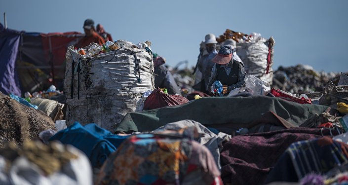 Мусорный полигон в Бишкеке