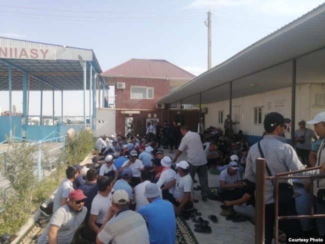 Забастовка рабочих компании «Кезби». Жанаозен, 1 июля 2021 года