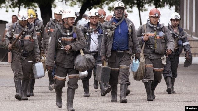 Қарағанды облысындағы шахтерлар. Көрнекі сурет.