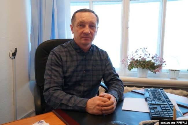 Аким села Айдабол Акмолинской области Николай Водовозов. 25 февраля 2021 года.