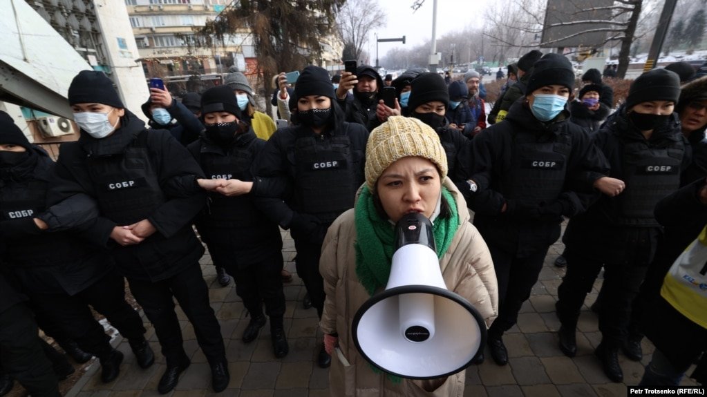 Участница движения «Oyan, Qazaqstan» Асем Жапишева.